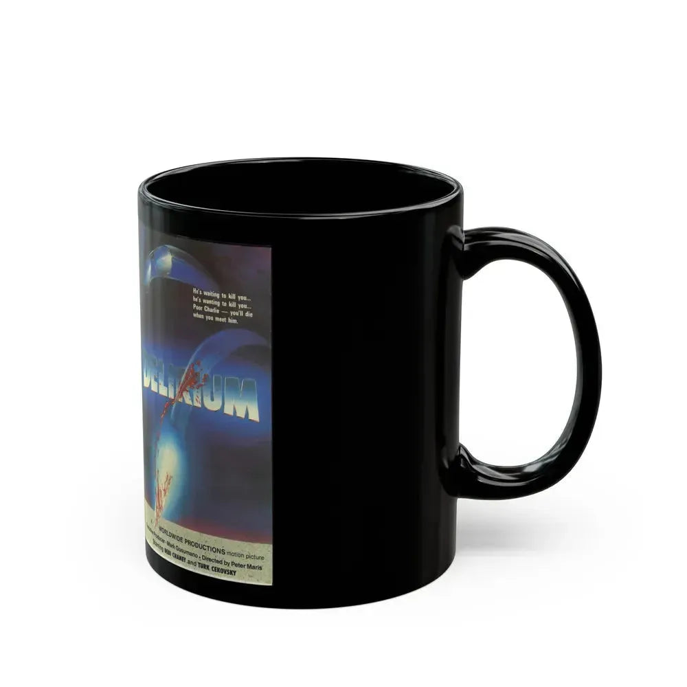 DELIRIUM HORROR (VHS COVER) - Black Coffee Mug - Go Mug Yourself
