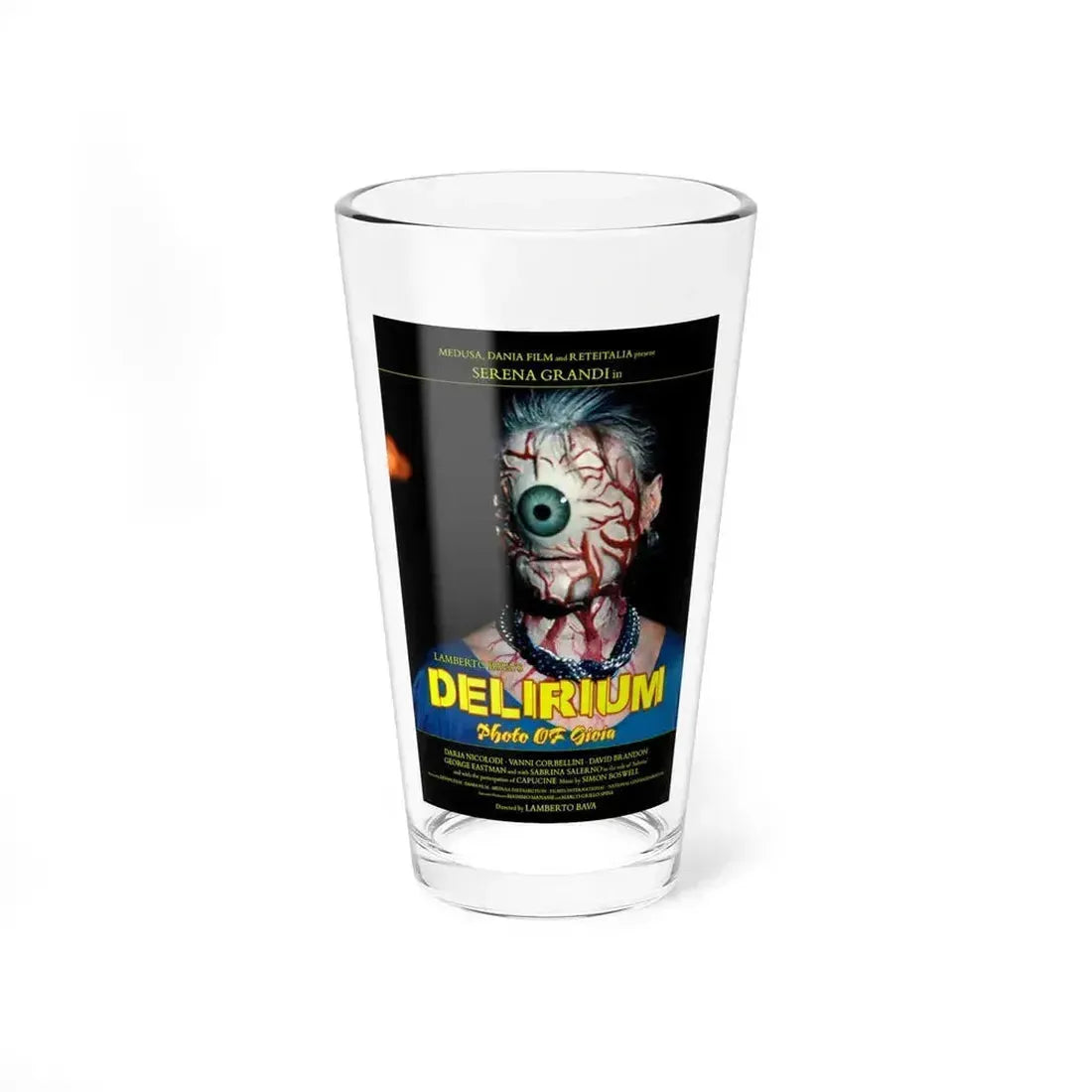 DELIRIUM PHOTO OF GIOIA (2) 1987 Movie Poster - Pint Glass 16oz 16oz - Go Mug Yourself