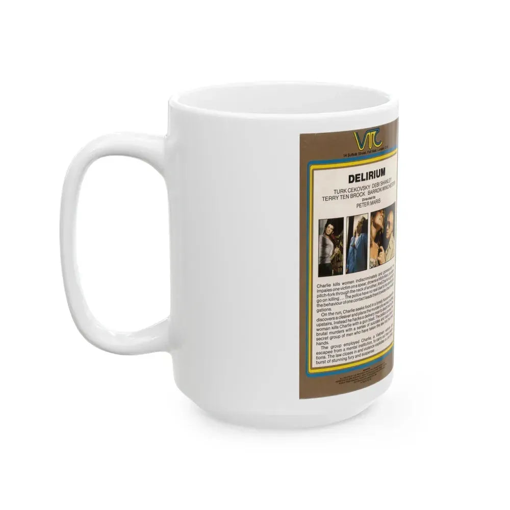 DELIRIUM (VHS COVER) - White Coffee Mug - Go Mug Yourself