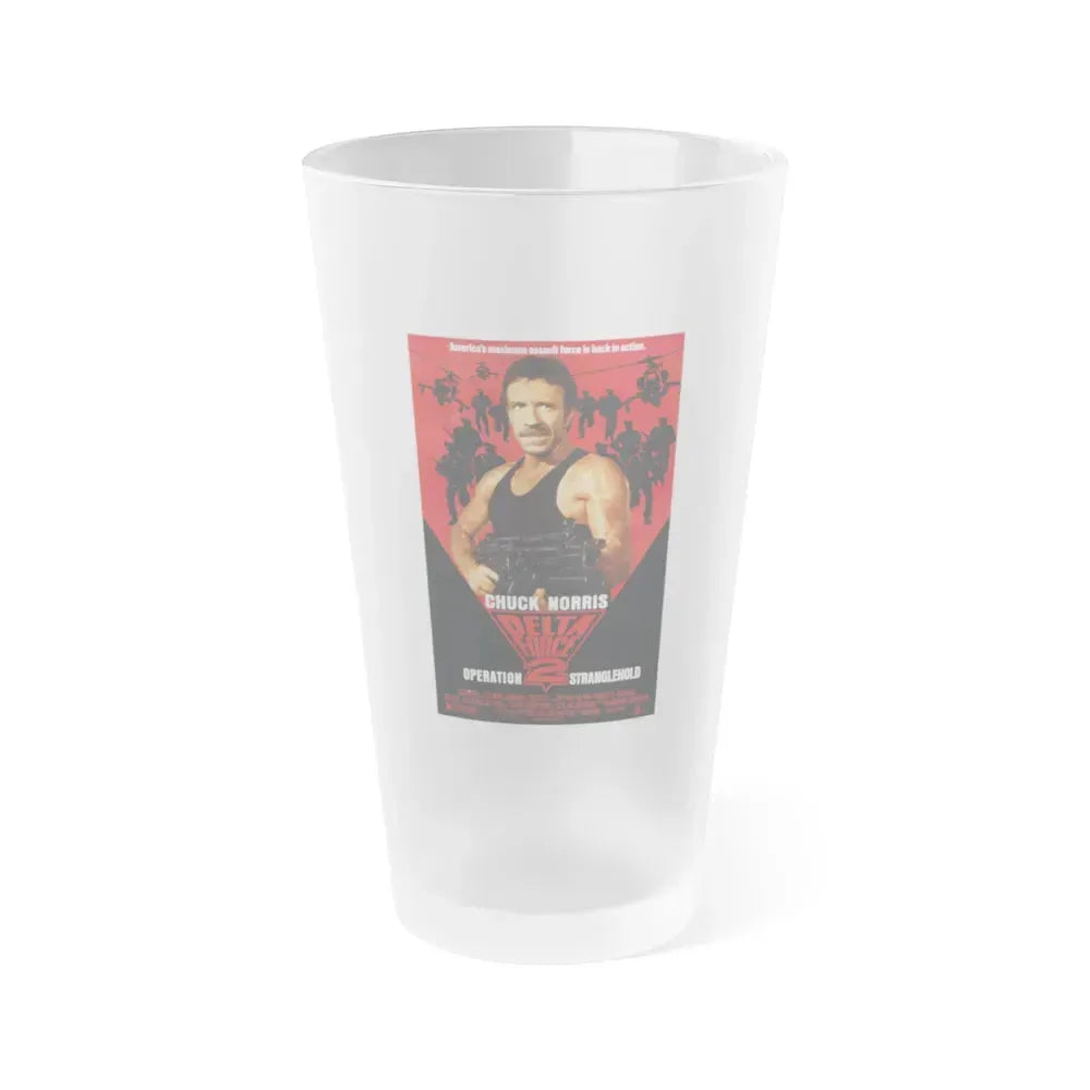 DELTA FORCE 2 1990 Movie Poster - Frosted Pint Glass 16oz 16oz Frosted - Go Mug Yourself