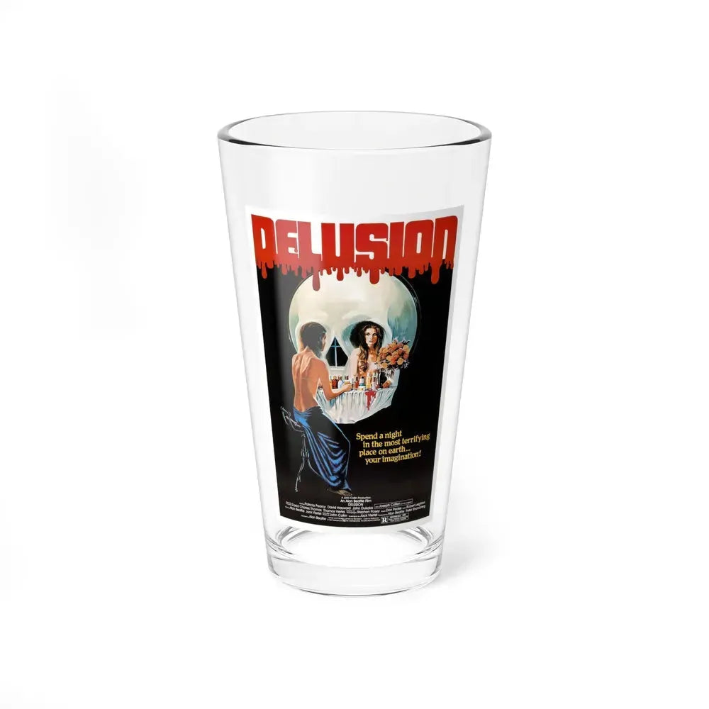 DELUSION (THE HOUSE WHERE DEATH LIVES) 1980 Movie Poster - Pint Glass 16oz 16oz - Go Mug Yourself