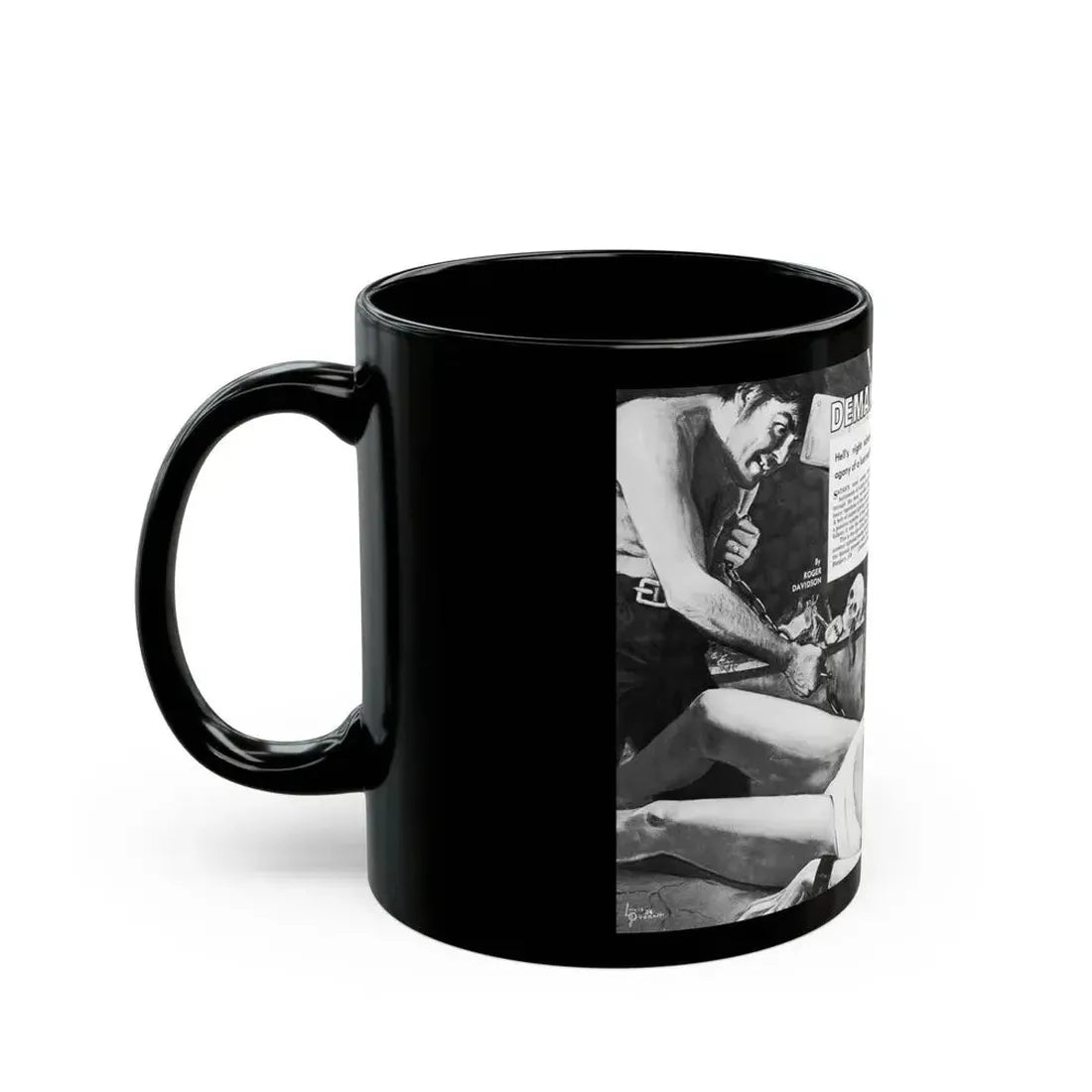 Demand A Maiden's Blood, World of Men, January 1968 - Black Coffee Mug - Go Mug Yourself