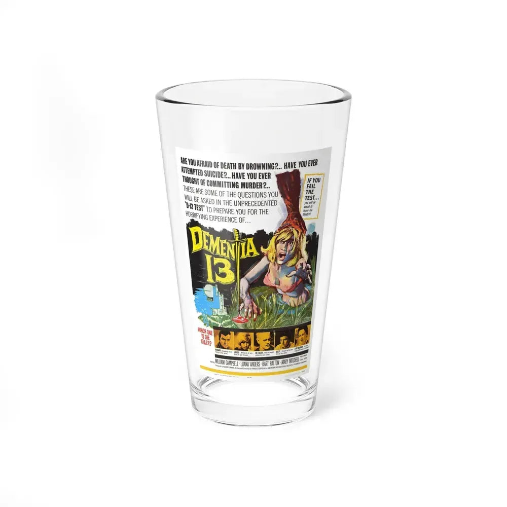 DEMENTIA 13 (THE HAUNTED AND THE HUNTED) 1963 Movie Poster - Pint Glass 16oz 16oz - Go Mug Yourself
