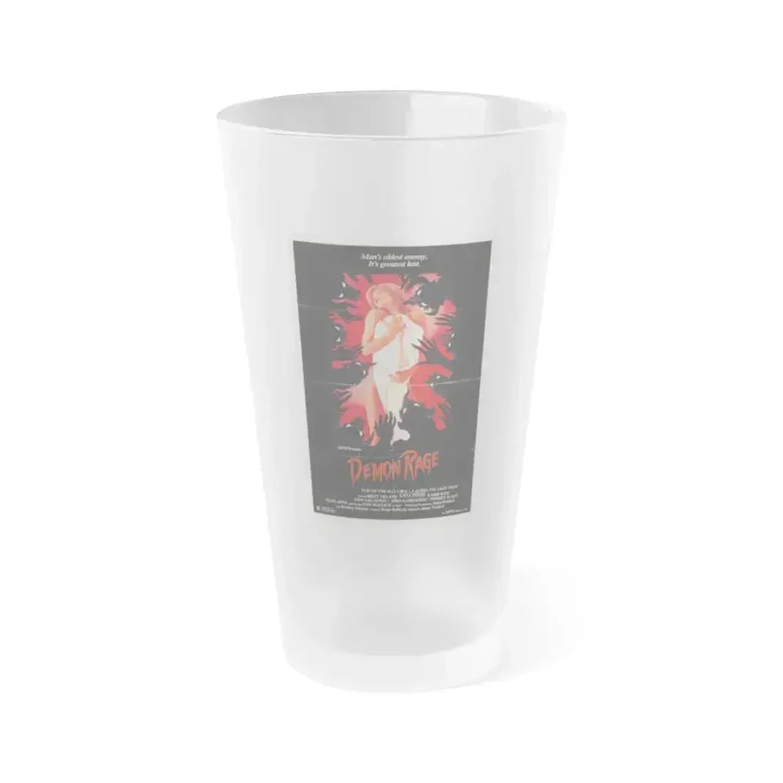 DEMON RAGE (FURY OF THE SUCCUBUS) 1982 Movie Poster - Frosted Pint Glass 16oz 16oz Frosted - Go Mug Yourself