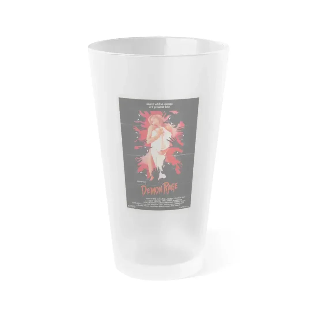 DEMON RAGE (FURY OF THE SUCCUBUS) 1982 Movie Poster - Frosted Pint Glass 16oz 16oz Frosted - Go Mug Yourself