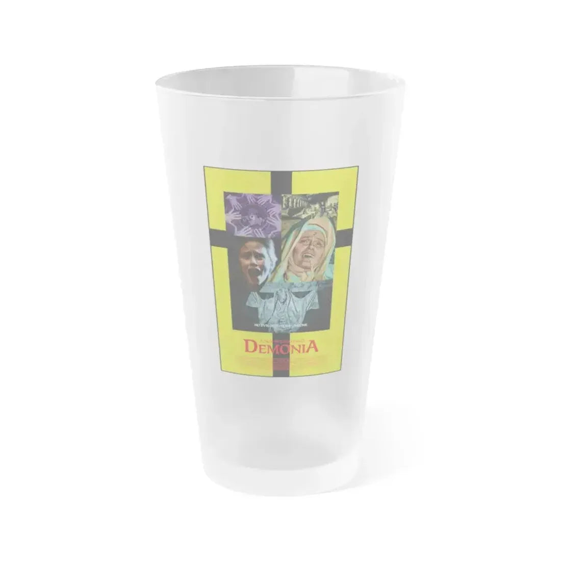 DEMONIA 1990 Movie Poster - Frosted Pint Glass 16oz 16oz Frosted - Go Mug Yourself
