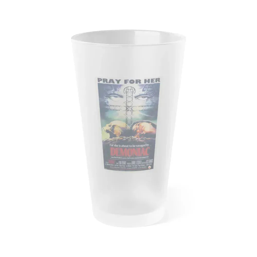 DEMONIAC 1975 Movie Poster - Frosted Pint Glass 16oz 16oz Frosted - Go Mug Yourself