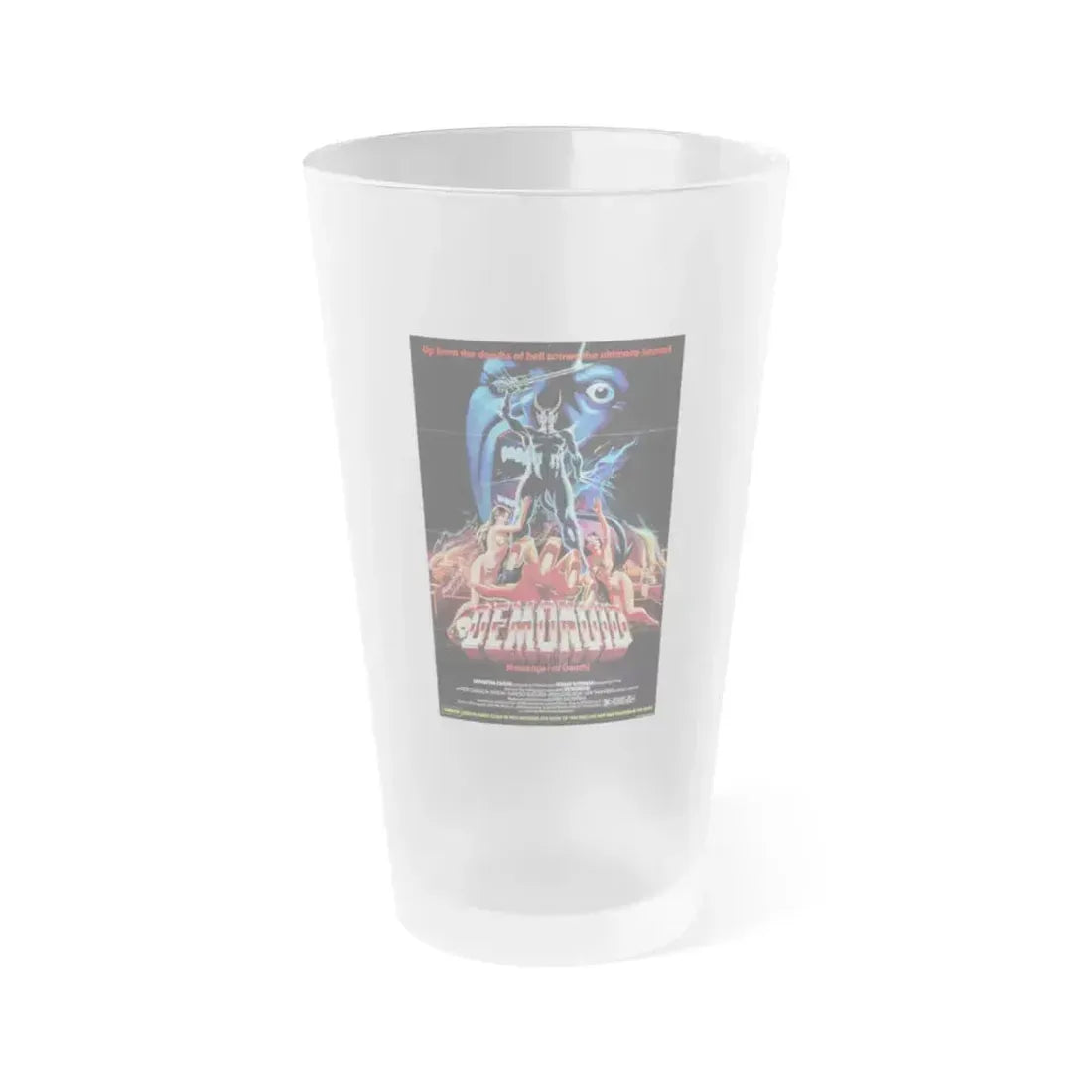 DEMONOID 1981 Movie Poster - Frosted Pint Glass 16oz 16oz Frosted - Go Mug Yourself