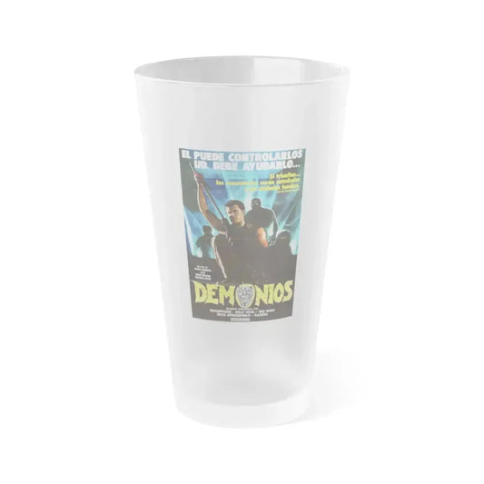 DEMONS (ARGENTINA) 1985 Movie Poster - Frosted Pint Glass 16oz 16oz Frosted - Go Mug Yourself