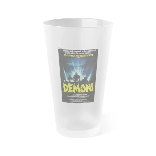 DEMONS (ITALIAN) 1985 Movie Poster - Frosted Pint Glass 16oz 16oz Frosted - Go Mug Yourself
