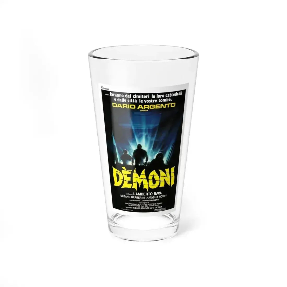 DEMONS (ITALIAN) 1985 Movie Poster - Pint Glass 16oz 16oz - Go Mug Yourself