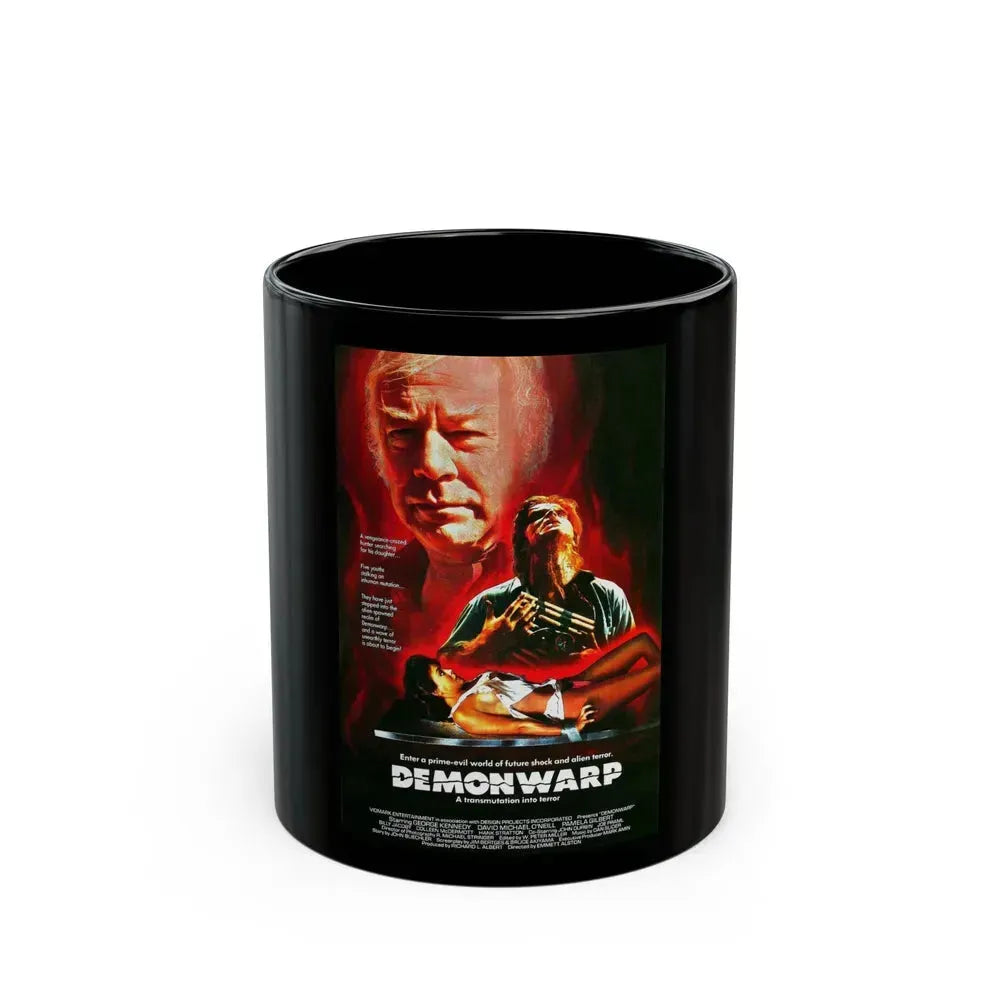 DEMONWARP 1988 Movie Poster - Black Coffee Mug 11oz - Go Mug Yourself