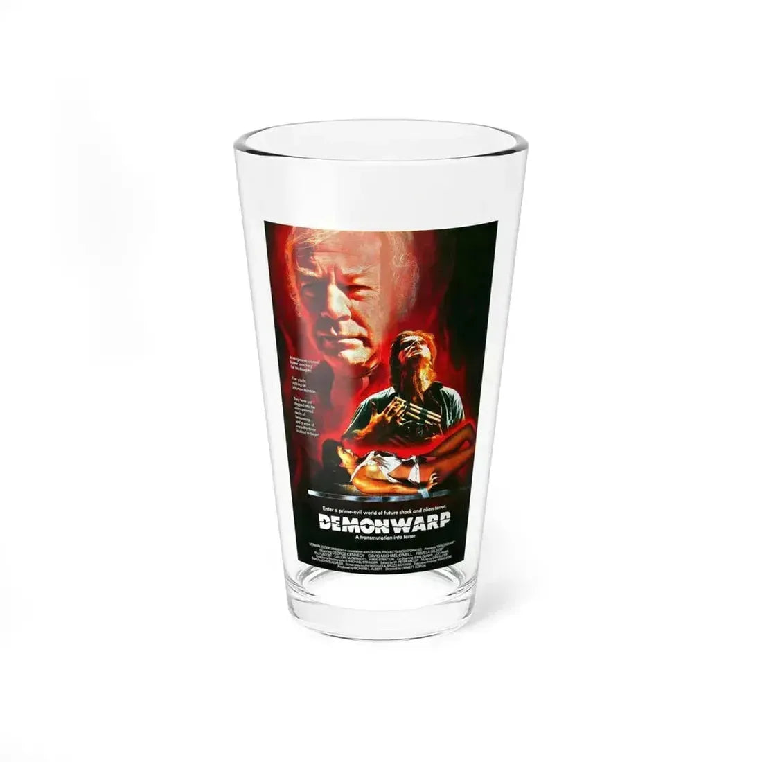 DEMONWARP 1988 Movie Poster - Pint Glass 16oz 16oz - Go Mug Yourself