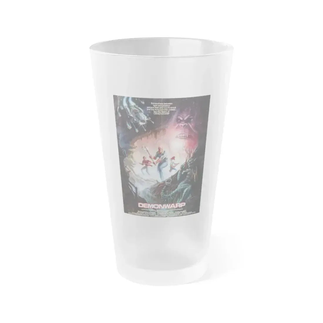 DEMONWARP (2) 1988 Movie Poster - Frosted Pint Glass 16oz 16oz Frosted - Go Mug Yourself
