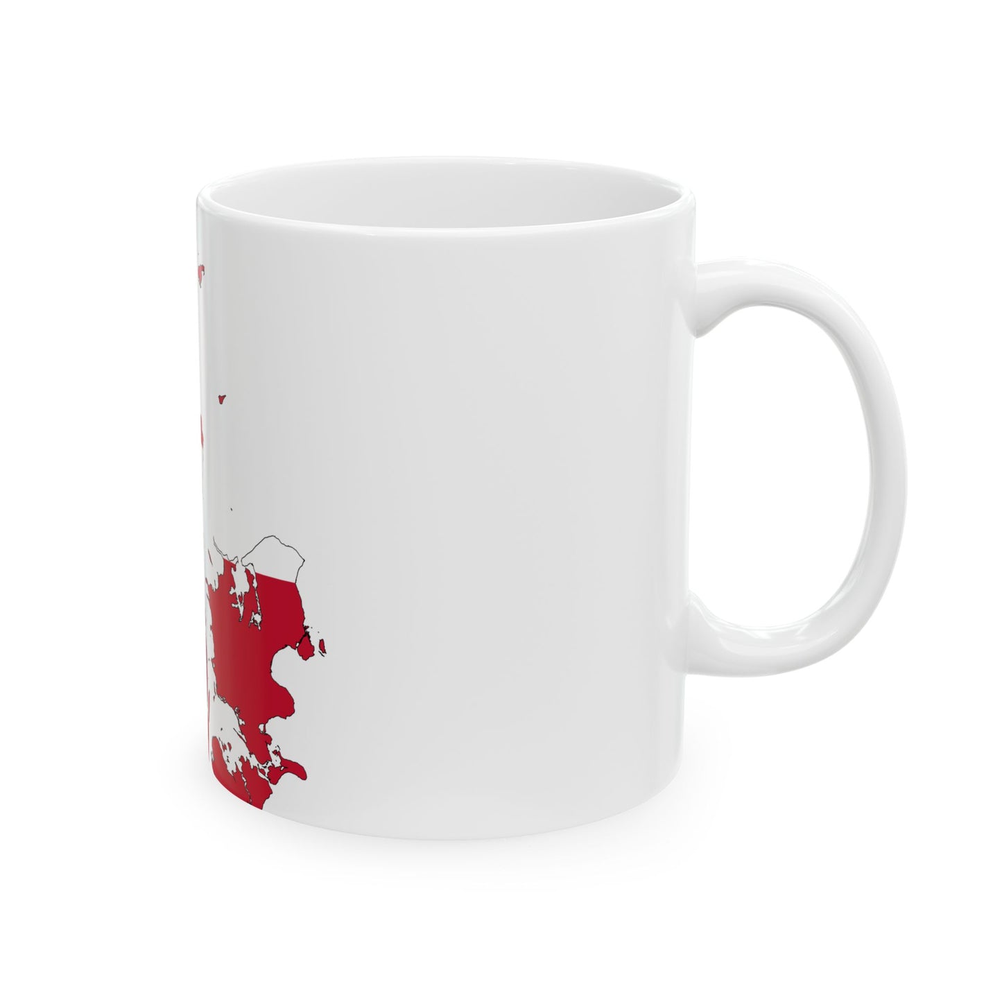 Denmark-Flagmap (Denmark) White Coffee Mug-Go Mug Yourself