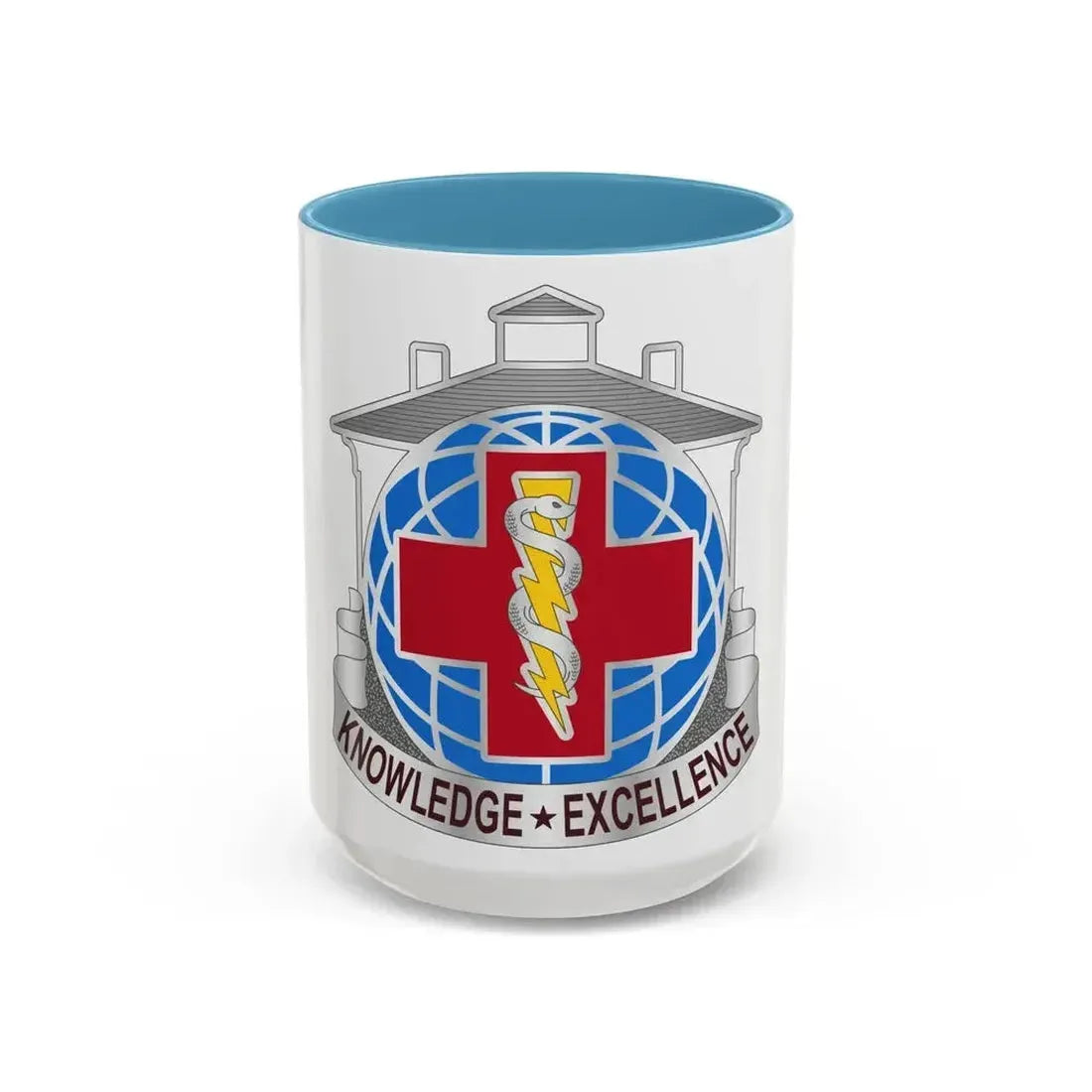 Dental Health Activity Fort Gordon (U.S. Army) Accent Coffee Mug 15oz Light Blue - Go Mug Yourself
