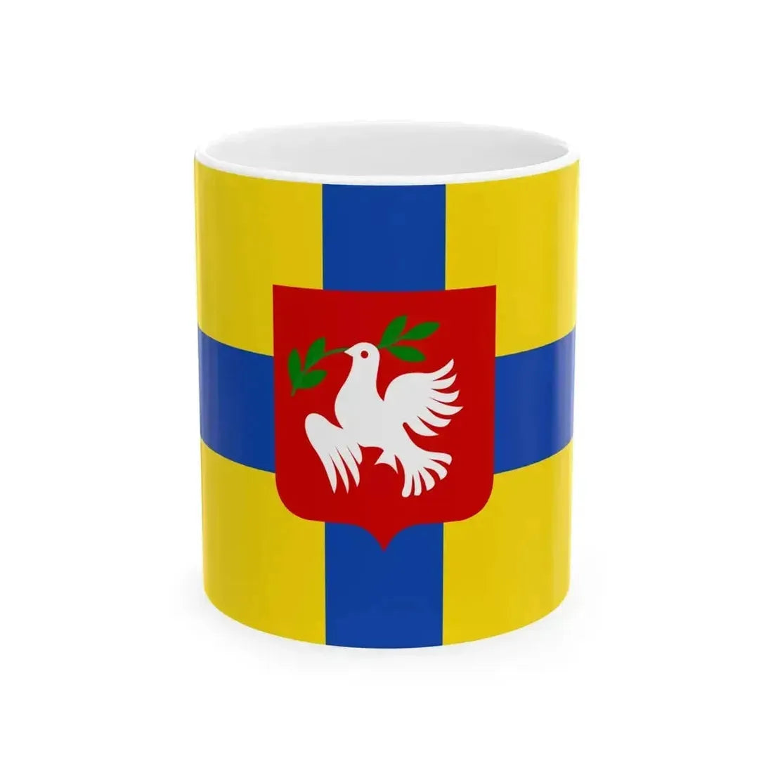 Dentergem flag (Belgium) White Coffee Mug 11oz - Go Mug Yourself