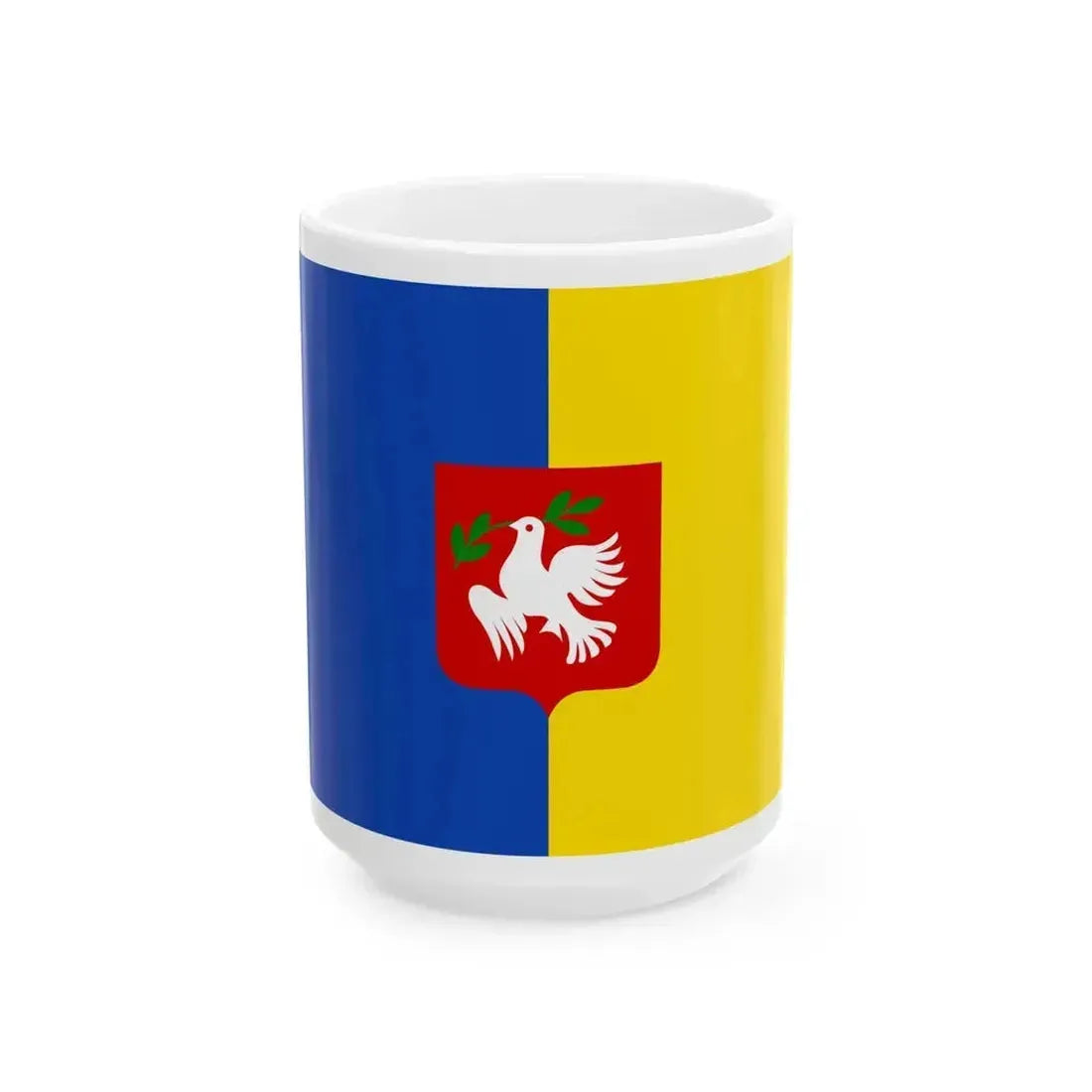Dentergem vlag (Belgium) White Coffee Mug 15oz - Go Mug Yourself