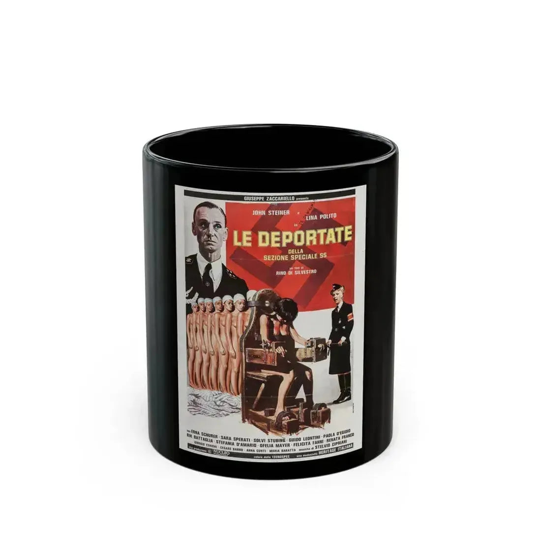 DEPORTED WOMEN OF THE SS SPECIAL SECTION 1976 Movie Poster - Black Coffee Mug 11oz - Go Mug Yourself