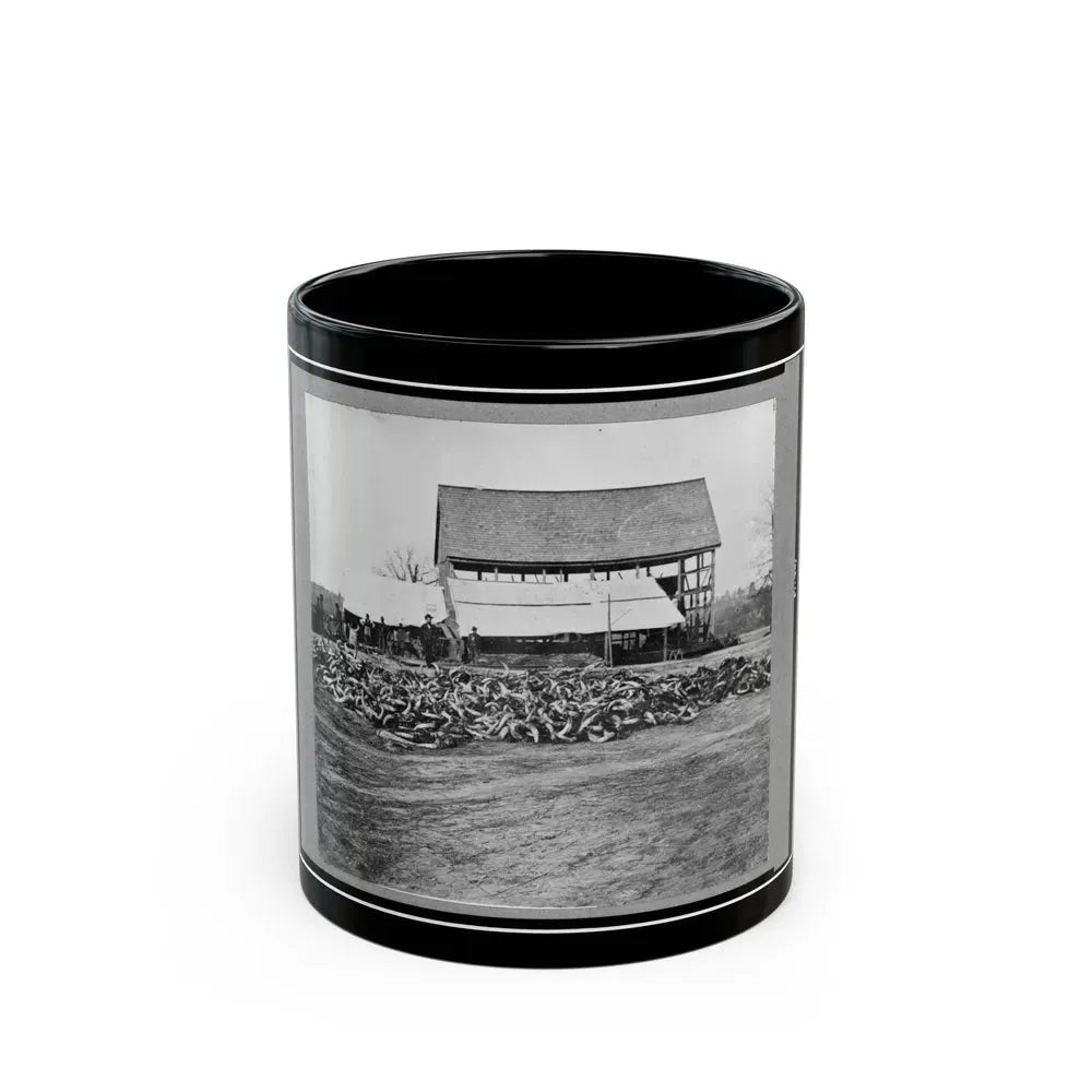 Depot Of The Commissary, Cedar Level, Virginia (U.S. Civil War) Black Coffee Mug 11oz - Go Mug Yourself