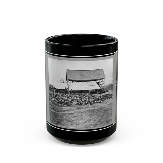 Depot Of The Commissary, Cedar Level, Virginia (U.S. Civil War) Black Coffee Mug 15oz - Go Mug Yourself