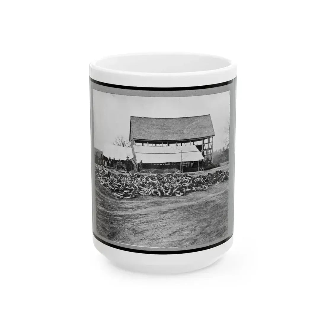 Depot Of The Commissary, Cedar Level, Virginia (U.S. Civil War) White Coffee Mug 15oz - Go Mug Yourself