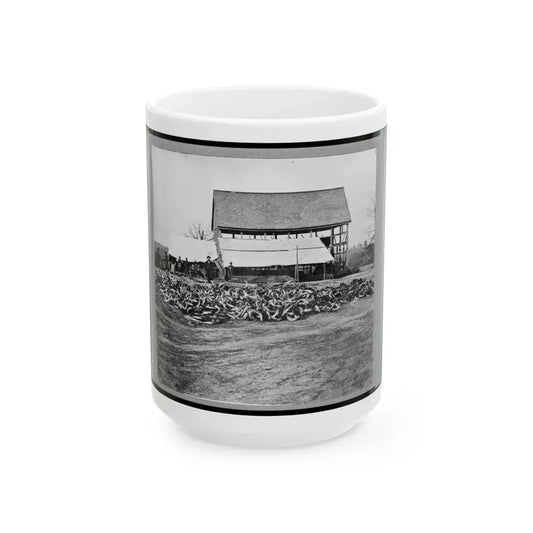 Depot Of The Commissary, Cedar Level, Virginia (U.S. Civil War) White Coffee Mug 15oz - Go Mug Yourself