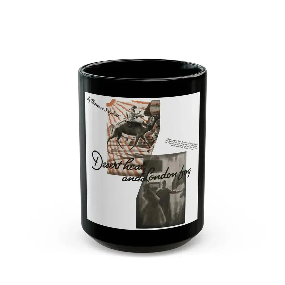 Desert Heat and London Fog, The American Magazine, January 1935 - Black Coffee Mug 15oz - Go Mug Yourself