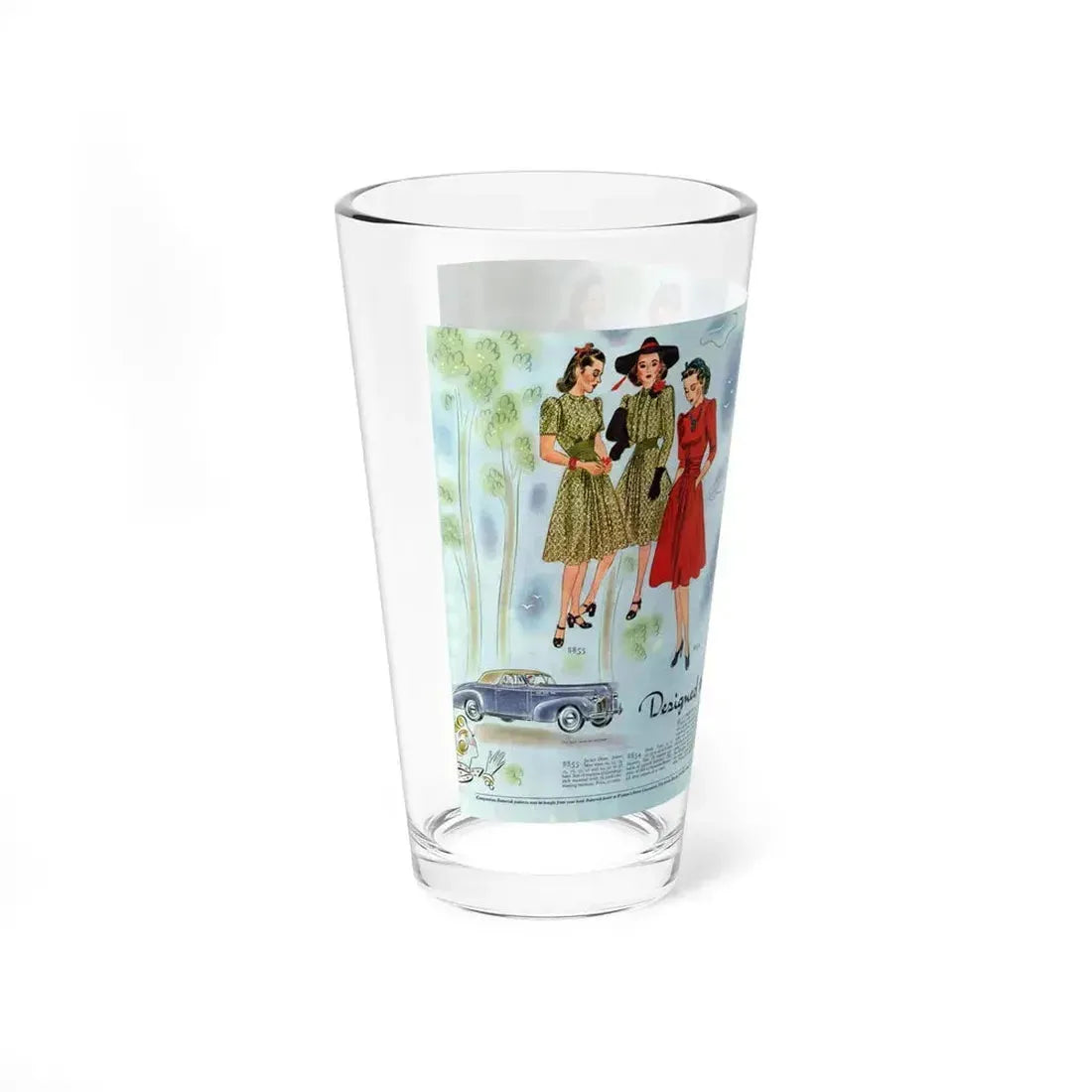 Designed to Go Places, Woman's Home Companion, April 1940 - Pint Glass 16oz - Go Mug Yourself
