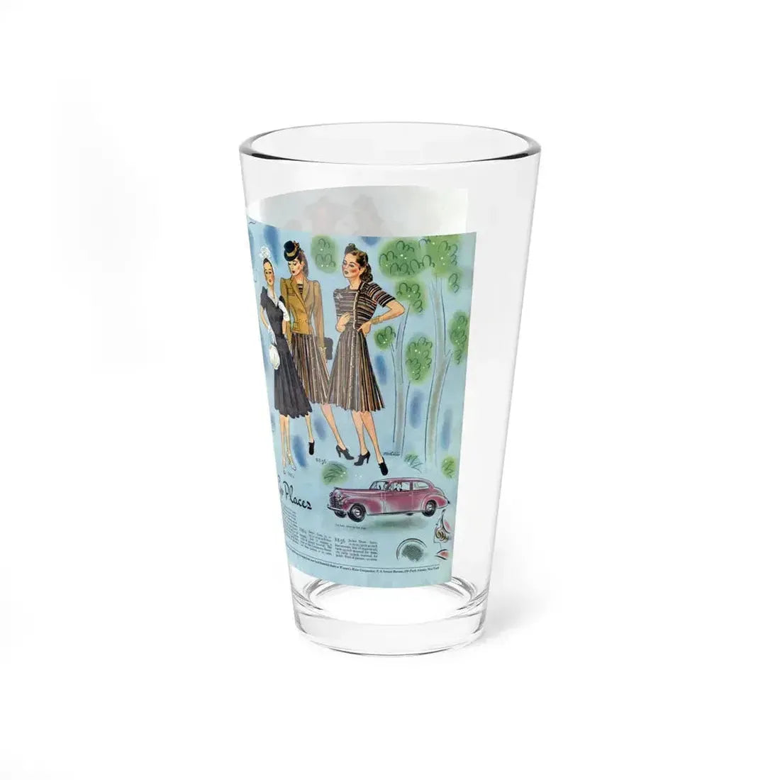 Designed to Go Places, Woman's Home Companion, April 1940 - Pint Glass 16oz - Go Mug Yourself