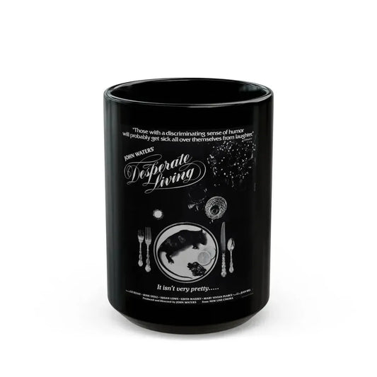 DESPERATE LIVING 1977 Movie Poster - Black Coffee Mug 15oz - Go Mug Yourself