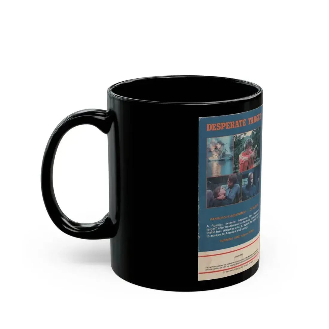 DESPERATE TARGET (VHS COVER) - Black Coffee Mug - Go Mug Yourself