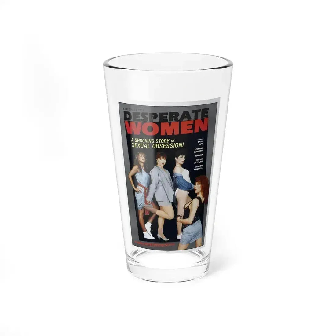 DESPERATE WOMEN 1985 Movie Poster - Pint Glass 16oz 16oz - Go Mug Yourself