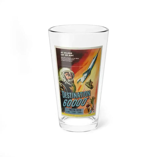 DESTINATION 60000 1957 Movie Poster - Pint Glass 16oz 16oz - Go Mug Yourself