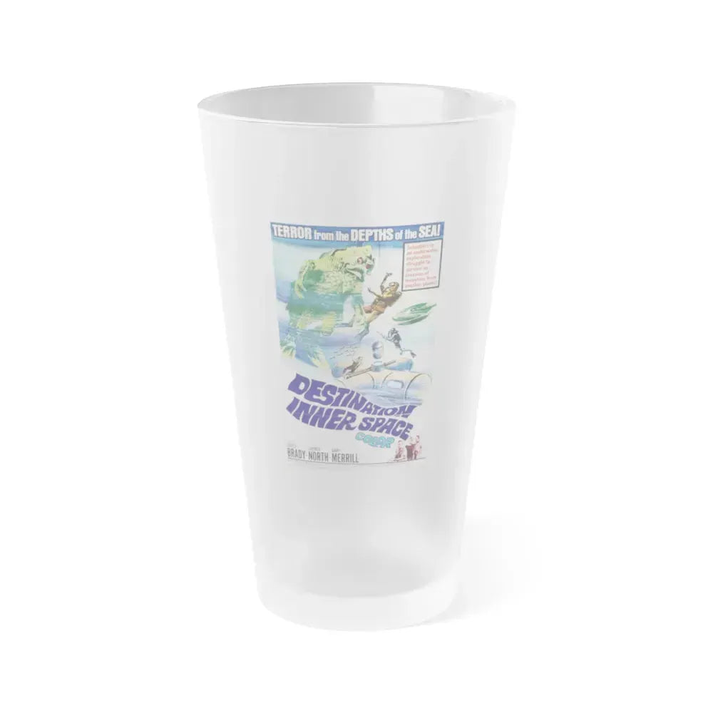 DESTINATION INNER SPACE 1966 Movie Poster - Frosted Pint Glass 16oz 16oz Frosted - Go Mug Yourself