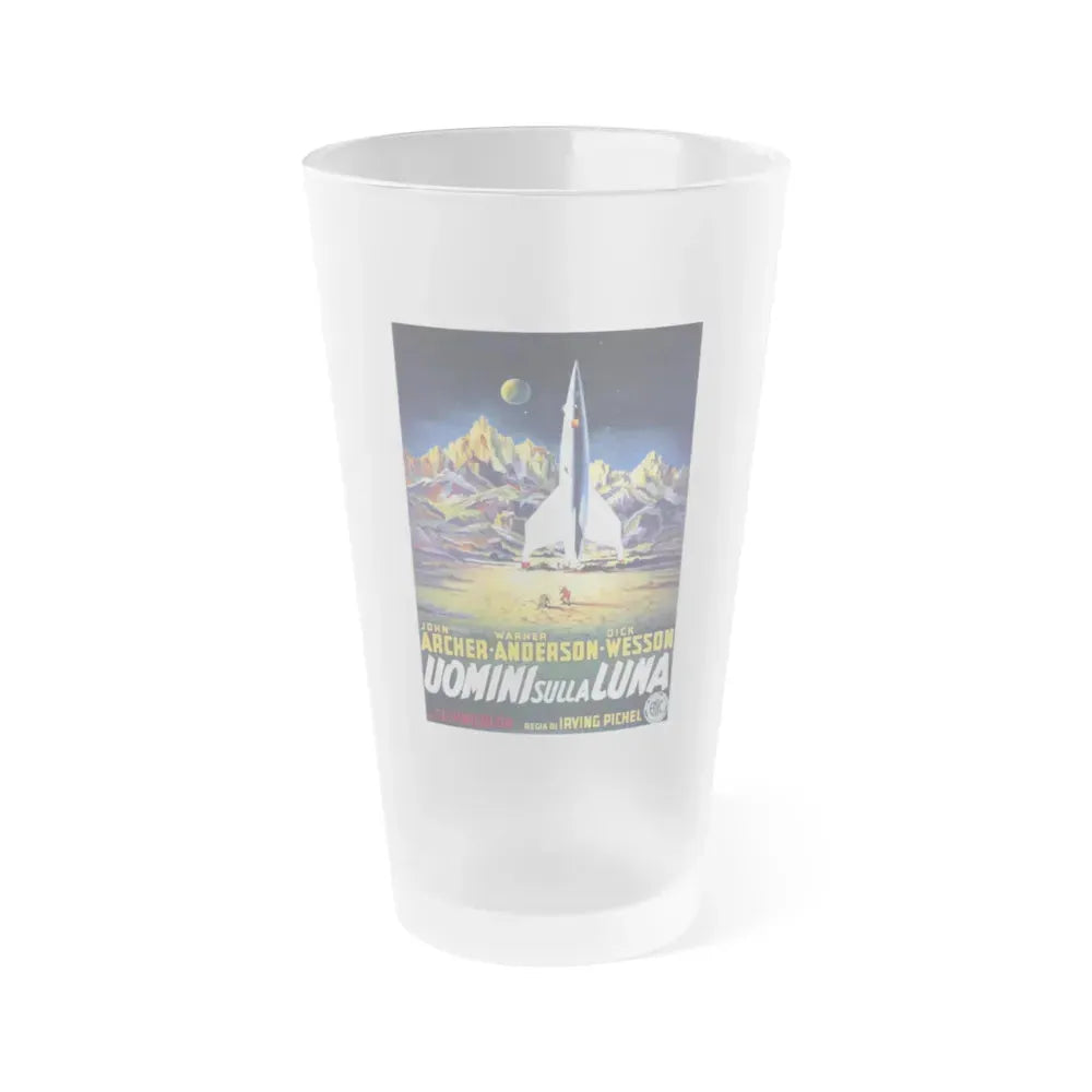 DESTINATION MOON (ITALIAN) 1950 Movie Poster - Frosted Pint Glass 16oz 16oz Frosted - Go Mug Yourself