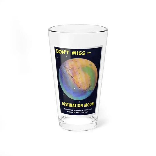 DESTINATION MOON (TEASER) 1950 Movie Poster - Pint Glass 16oz 16oz - Go Mug Yourself