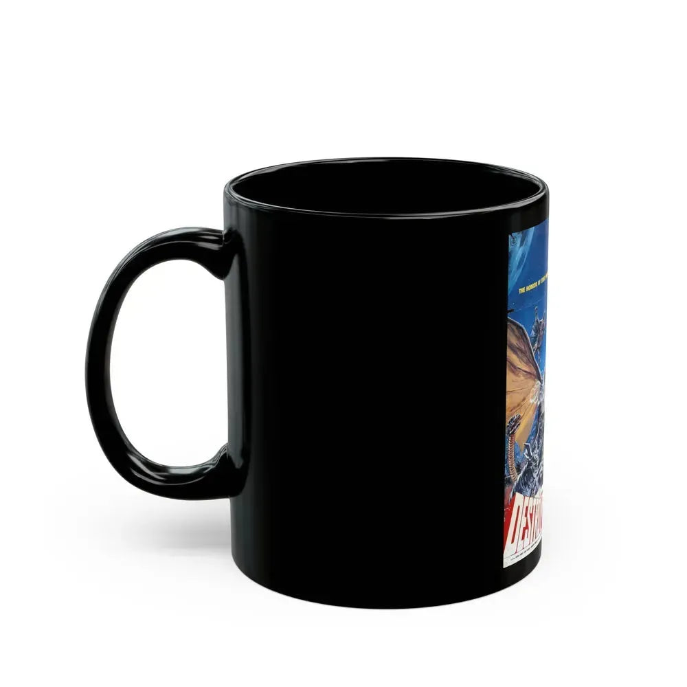 DESTROY ALL MONSTERS (2) GODZILLA 1968 Movie Poster - Black Coffee Mug - Go Mug Yourself