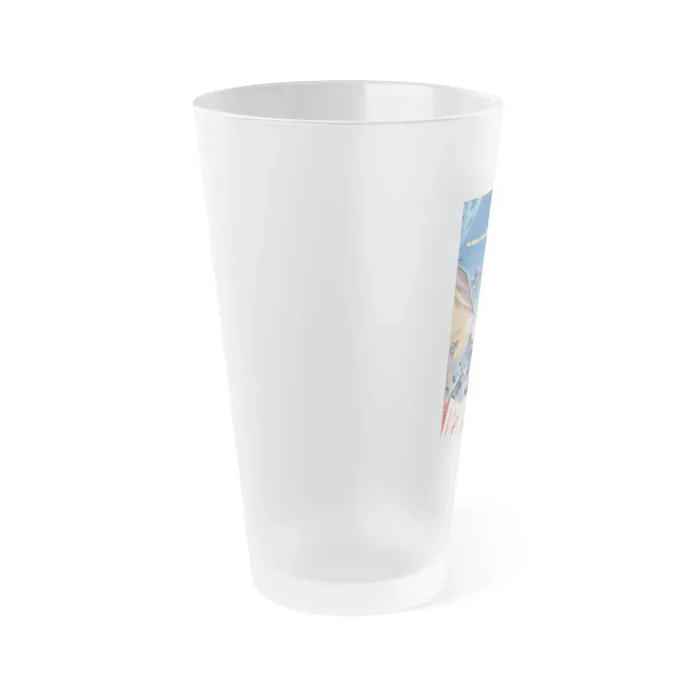 DESTROY ALL MONSTERS (2) GODZILLA 1968 Movie Poster - Frosted Pint Glass 16oz - Go Mug Yourself
