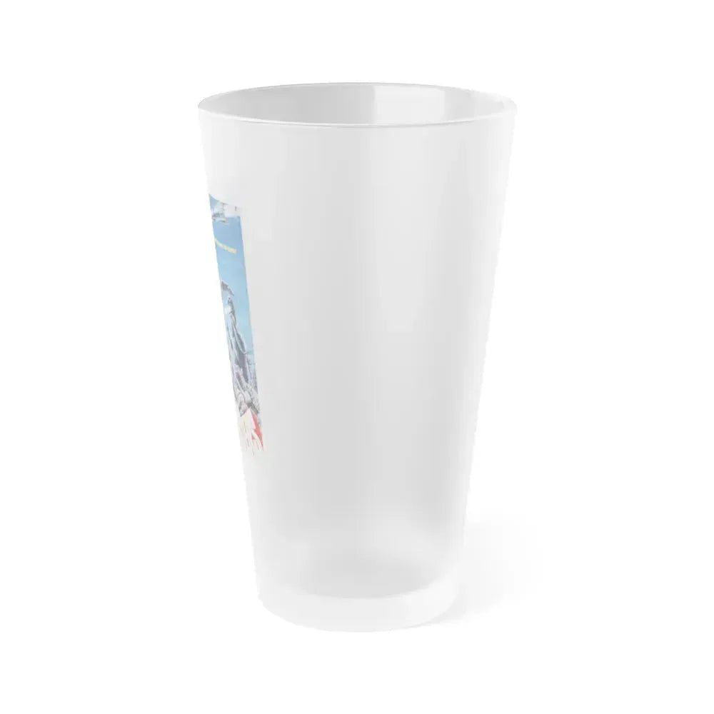 DESTROY ALL MONSTERS (2) GODZILLA 1968 Movie Poster - Frosted Pint Glass 16oz - Go Mug Yourself