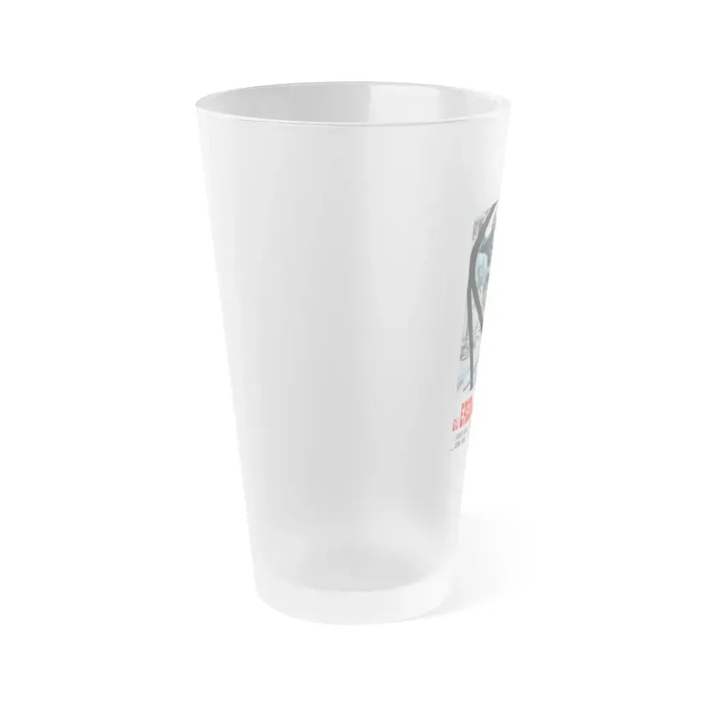DESTROY ALL MONSTERS (3) GODZILLA 1968 Movie Poster - Frosted Pint Glass 16oz - Go Mug Yourself
