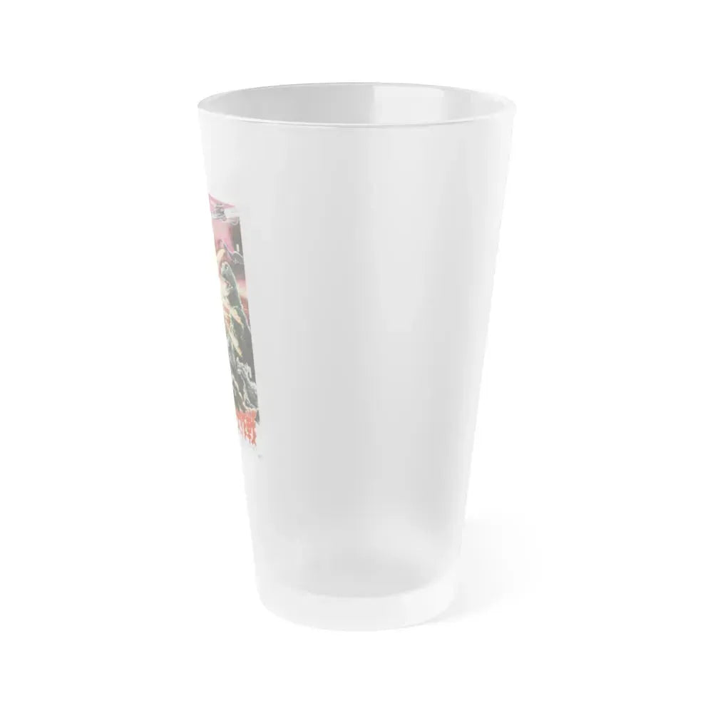 DESTROY ALL MONSTERS (ASIAN) (GODZILLA) 1968 Movie Poster - Frosted Pint Glass 16oz - Go Mug Yourself