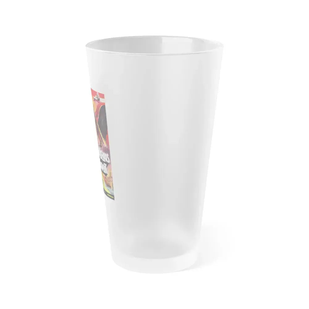 DESTROY ALL MONSTERS (FRENCH GODZILLA) 1968 Movie Poster - Frosted Pint Glass 16oz - Go Mug Yourself