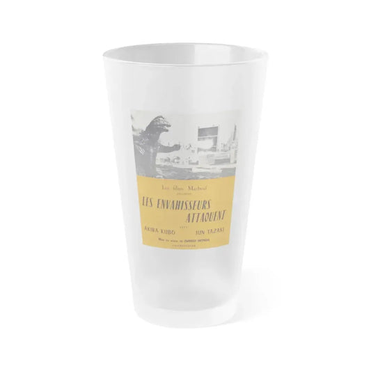 DESTROY ALL MONSTERS (FRENCH GODZILLA) 2 1968 Movie Poster - Frosted Pint Glass 16oz Default Title - Go Mug Yourself