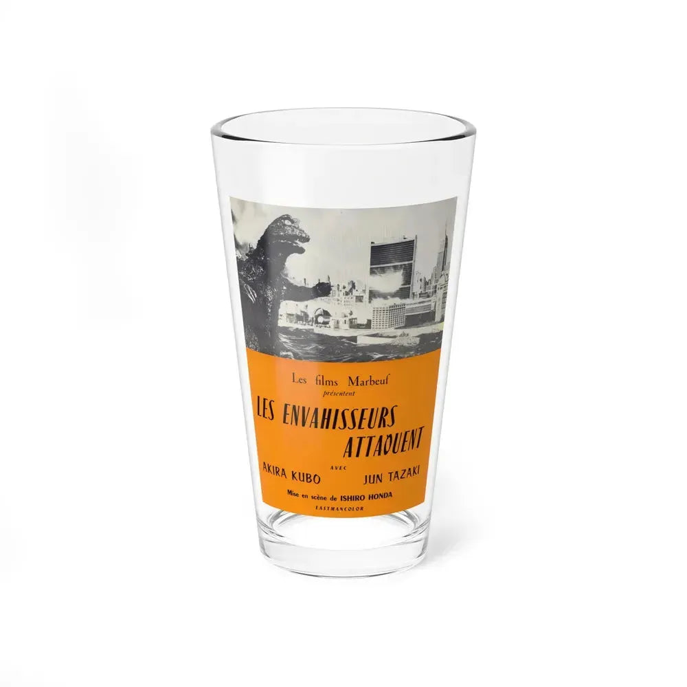 DESTROY ALL MONSTERS (FRENCH GODZILLA) 2 1968 Movie Poster - Pint Glass 16oz 16oz - Go Mug Yourself