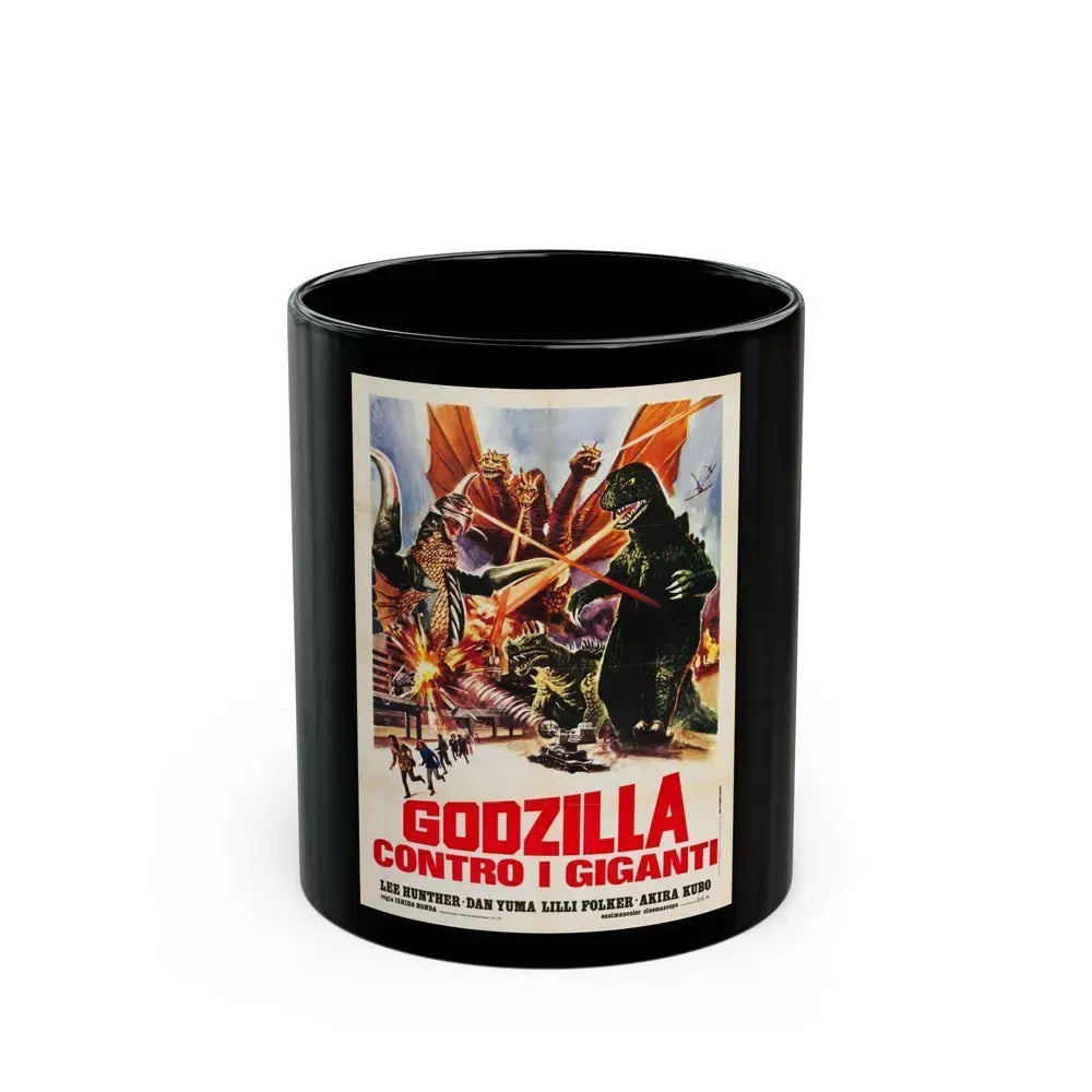 DESTROY ALL MONSTERS (GODZILLA) 3 1968 Movie Poster - Black Coffee Mug 11oz - Go Mug Yourself