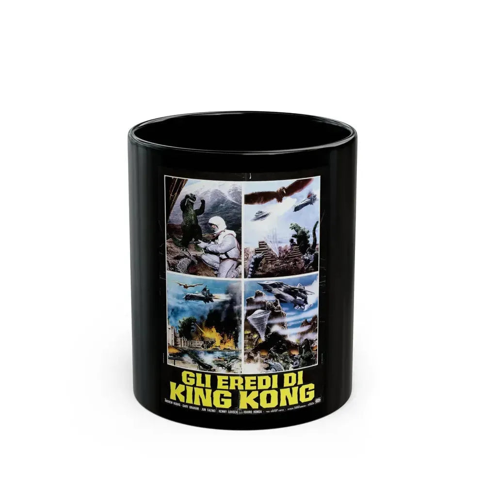 DESTROY ALL MONSTERS (GODZILLA) (ITALIAN) 1968 Movie Poster - Black Coffee Mug 11oz - Go Mug Yourself