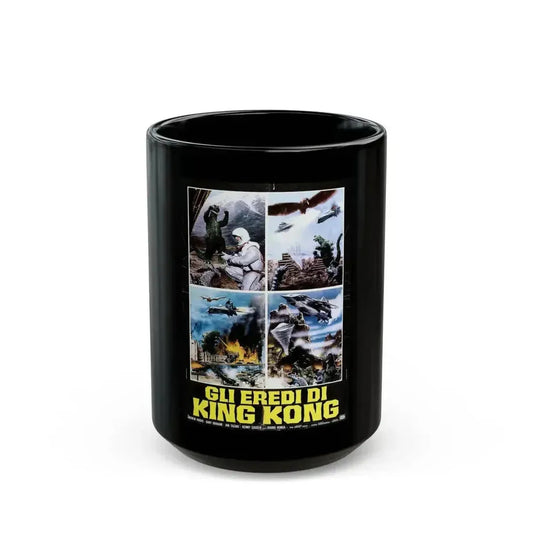 DESTROY ALL MONSTERS (GODZILLA) (ITALIAN) 1968 Movie Poster - Black Coffee Mug 15oz - Go Mug Yourself