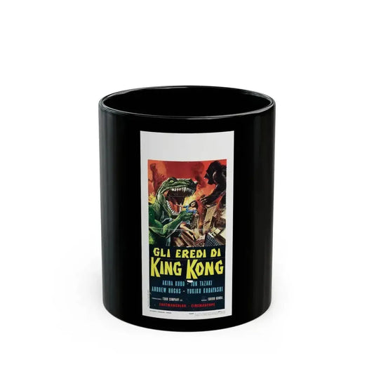 DESTROY ALL MONSTERS (GODZILLA) (ITALIAN) 2 1968 Movie Poster - Black Coffee Mug 11oz - Go Mug Yourself