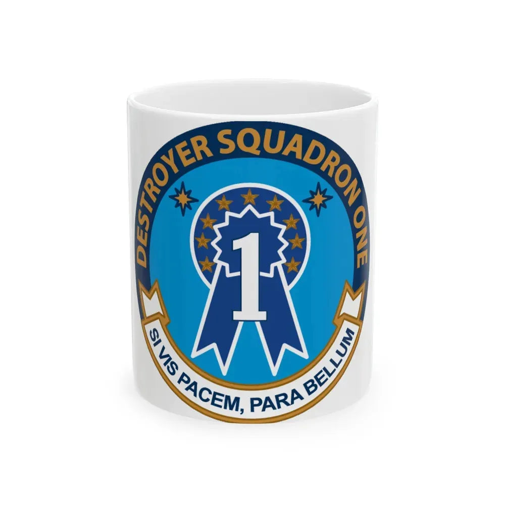 Destroyer Squadron One (U.S. Navy) White Coffee Mug 11oz - Go Mug Yourself